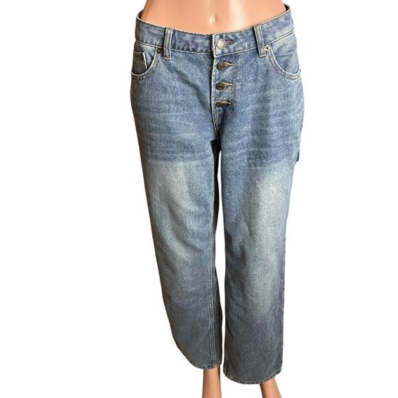 Frye Women’s Button Fly Carpenter Jeans Size 27 Straight Leg Utility Workwear - Picture 1 of 10